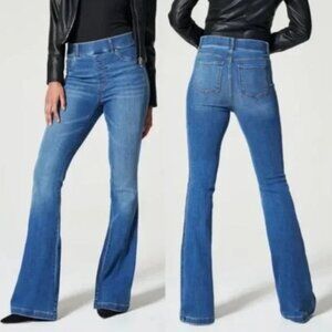 SPANXshape™ | EveryWear High Rise Flare Jeans in Vintage Indigo - Size L Petite